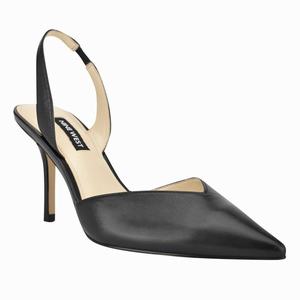 Nine West Hello Pointy Toe Slingback Sandalen Met Hak Zwart Nederland | SOI-263049